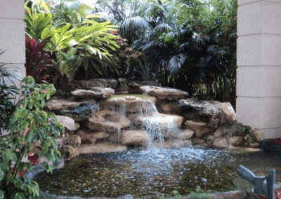 Hardscape with water feature